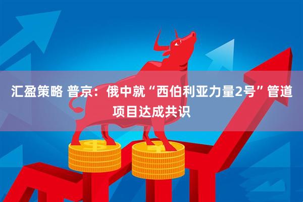 汇盈策略 普京：俄中就“西伯利亚力量2号”管道项目达成共识