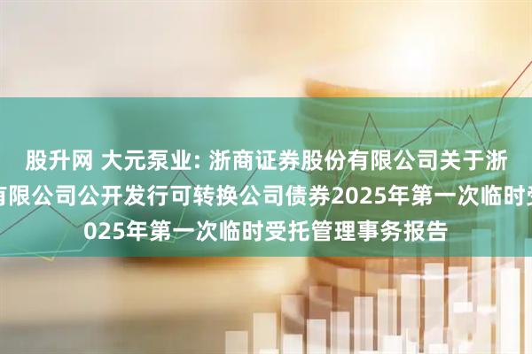 股升网 大元泵业: 浙商证券股份有限公司关于浙江大元泵业股份有限公司公开发行可转换公司债券2025年第一次临时受托管理事务报告