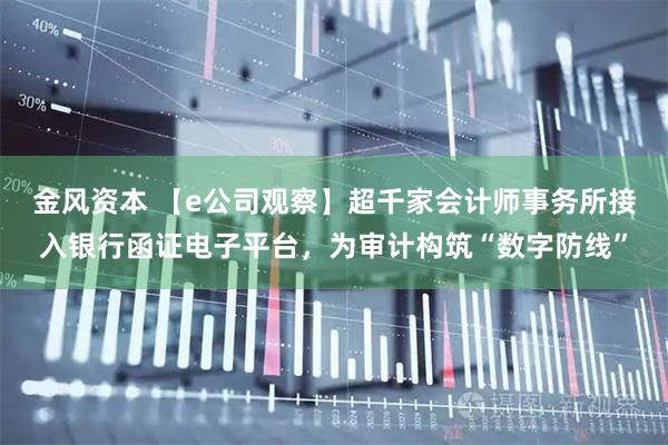 金风资本 【e公司观察】超千家会计师事务所接入银行函证电子平台，为审计构筑“数字防线”